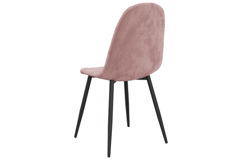Matstolar 4 st rosa sammet - Rosa - Möbler - Matplats - Matstol & köksstol