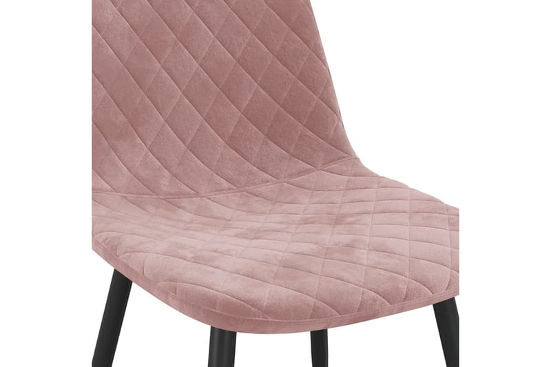 Matstolar 4 st rosa sammet - Rosa - Möbler - Matplats - Matstol & köksstol