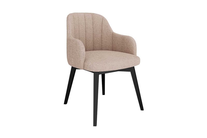 Aldbrough Matstol i Bouclé med Träben - Ljusbeige - Möbler - Matplats - Matstol & köksstol
