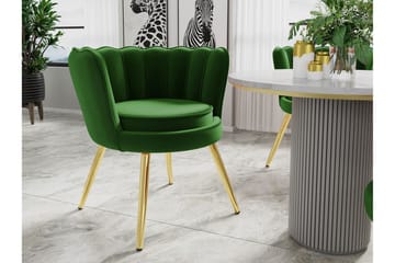 Aldbrough Matstol i Sammet med Metallfinish - Grön - Möbler - Matplats - Matstol & köksstol