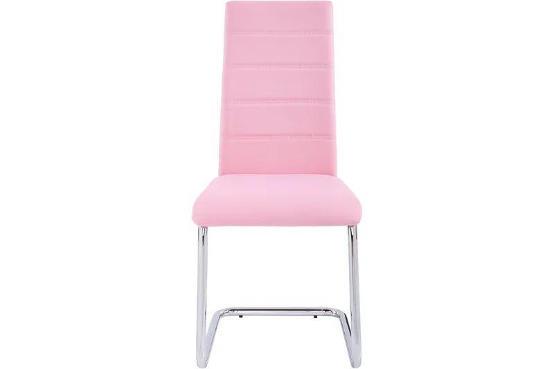 Aleia Matstol Konstläder 4-pack - Rosa/Krom - Möbler - Matplats - Matstol & köksstol