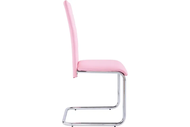 Aleia Matstol Konstläder 4-pack - Rosa/Krom - Möbler - Matplats - Matstol & köksstol