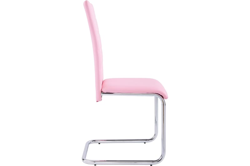 Aleia Matstol Konstläder 4-pack - Rosa/Krom - Möbler - Matplats - Matstol & köksstol