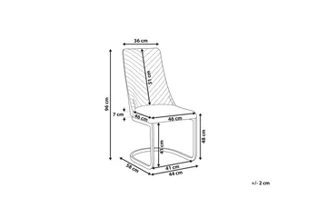 Altoona Matstol 2-pack - Sammet/Marinblå - Möbler - Matplats - Matstol & köksstol