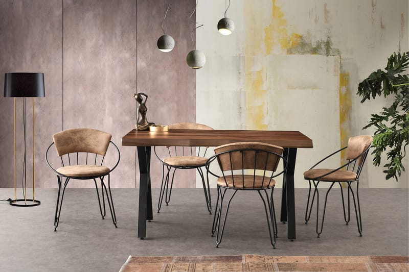 ASKEDAL Matstol Svart/Beige 2-Pack - Möbler - Matplats - Matstol & köksstol