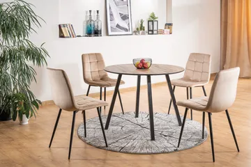 Axarnes Matstol - Sammet/Beige/Svart - Möbler - Matplats - Matstol & köksstol