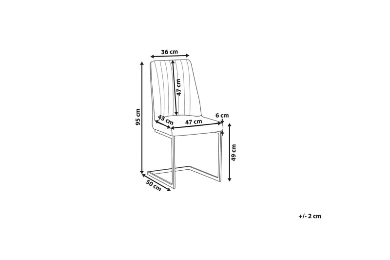 AZANIA Matstol 2-pack Sammet/Grå - Möbler - Matplats - Matstol & köksstol