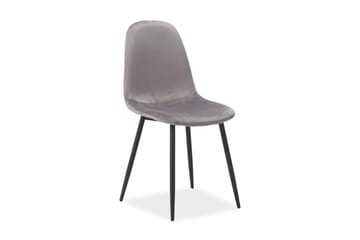 AZERIA Matstol 4-pack Sammet/Grå