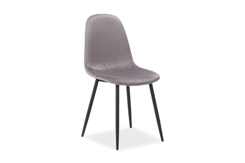 AZERIA Matstol 4-pack Sammet/Grå - Möbler - Matplats - Matstol & köksstol