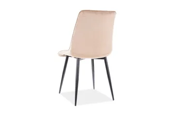 Begin Matstol - Sammet/Beige/Svart - Möbler - Matplats - Matstol & köksstol