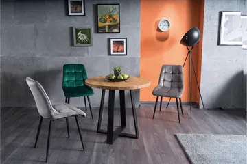 Begin Matstol - Sammet/Grå - Möbler - Matplats - Matstol & köksstol