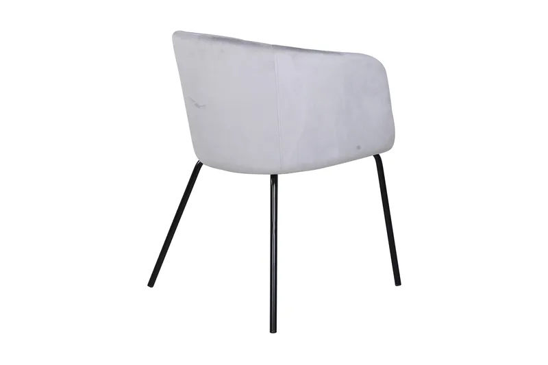 Berit Karmstol med Armstöd - Sammet/Grå/Svart - Möbler - Matplats - Matstol & köksstol