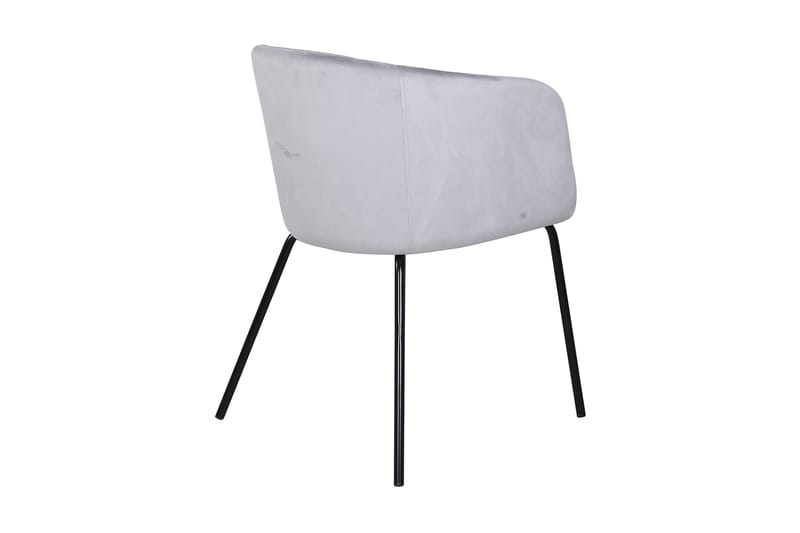 Berit Karmstol med Armstöd - Sammet/Grå/Svart - Möbler - Matplats - Matstol & köksstol