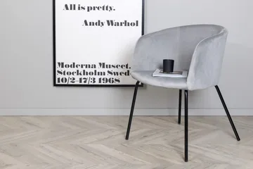 Berit Karmstol med Armstöd - Sammet/Grå/Svart - Möbler - Matplats - Matstol & köksstol