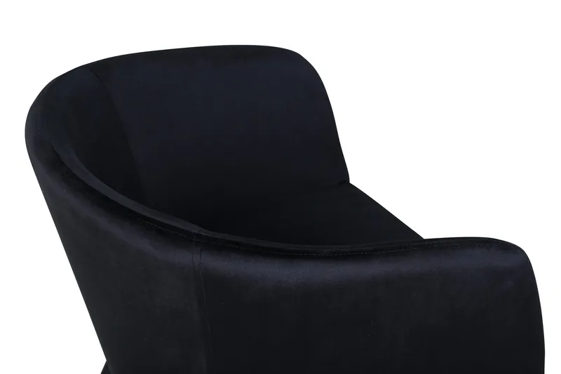 Berit Karmstol med Armstöd - Sammet/Svart - Möbler - Matplats - Matstol & köksstol
