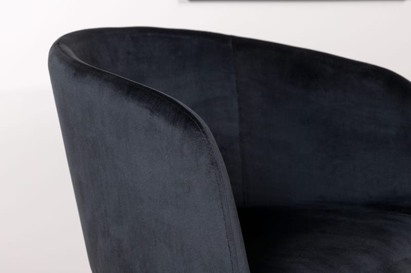 Berit Karmstol med Armstöd - Sammet/Svart - Möbler - Matplats - Matstol & köksstol