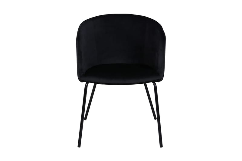 Berit Karmstol med Armstöd - Sammet/Svart - Möbler - Matplats - Matstol & köksstol