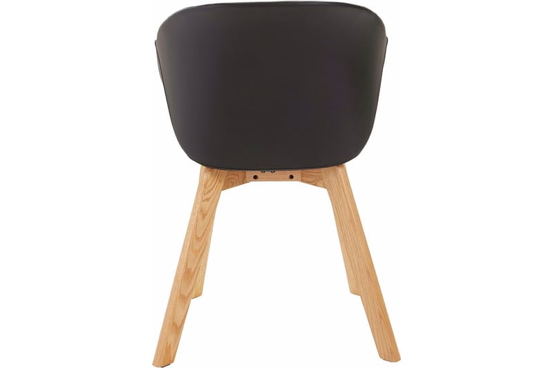 Berton Matstol Konstläder 2-pack - Svart/Ek - Möbler - Matplats - Matstol & köksstol