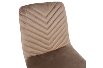 Brie Matstol i Sammet med Metallben - Beige - Möbler - Matplats - Matstol & köksstol