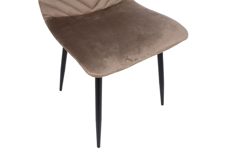 Brie Matstol i Sammet med Metallben - Beige - Möbler - Matplats - Matstol & köksstol