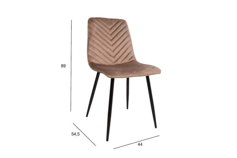 BRIE Stol Beige Sammet - Möbler - Matplats - Matstol & köksstol