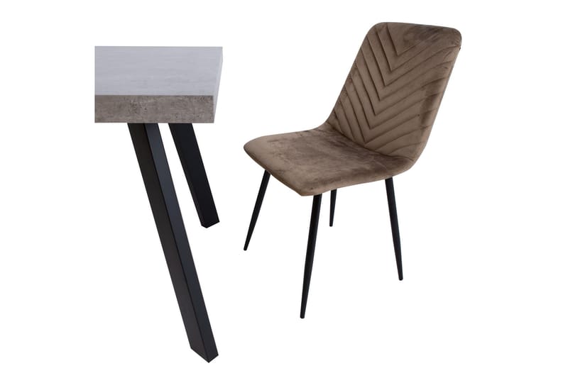 Brie Stol Beige Sammet - Möbler - Matplats - Matstol & köksstol