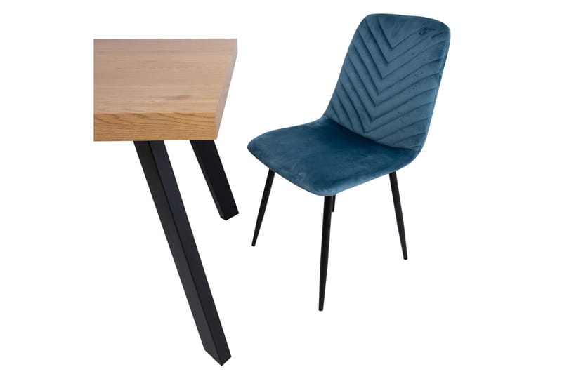 Brie Stol Blå Sammet - Möbler - Matplats - Matstol & köksstol