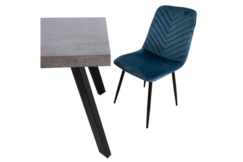 Brie Stol Blå Sammet - Möbler - Matplats - Matstol & köksstol