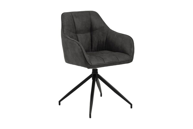 BRODHEAD Karmstol Spindelben Mörkgrå/Matt Svart - Möbler - Matplats - Matstol & köksstol