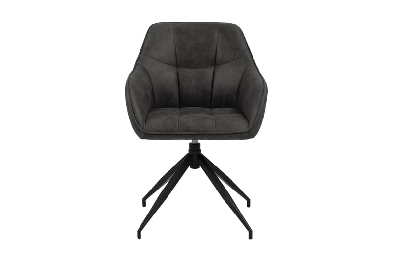 BRODHEAD Karmstol Spindelben Mörkgrå/Matt Svart - Möbler - Matplats - Matstol & köksstol