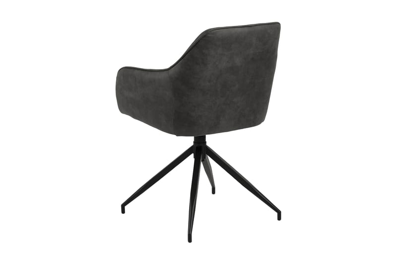 BRODHEAD Karmstol Spindelben Mörkgrå/Matt Svart - Möbler - Matplats - Matstol & köksstol