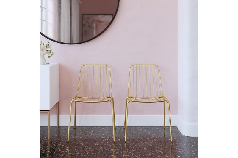 Caden Matstol Guld 2-pack - Dorel Home - Möbler - Matplats - Matstol & köksstol