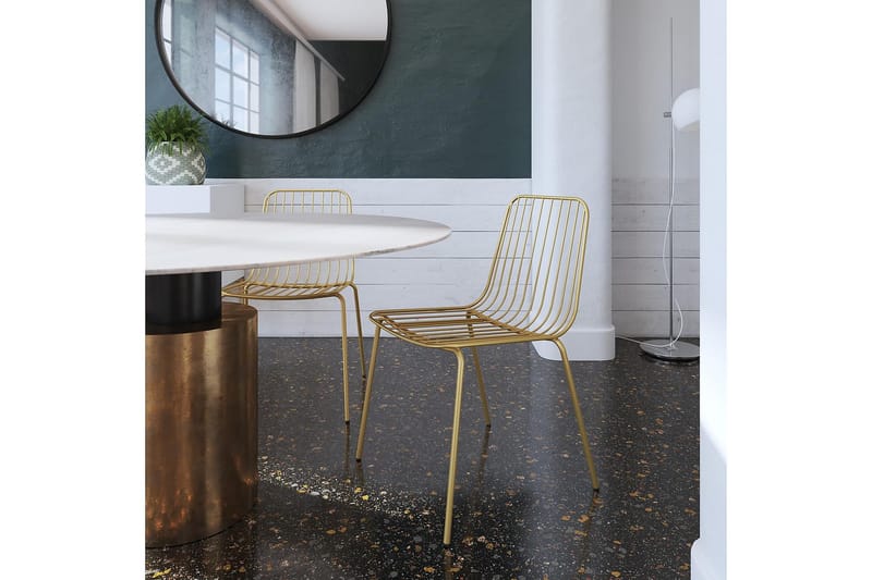 Caden Matstol Guld 2-pack - Dorel Home - Möbler - Matplats - Matstol & köksstol
