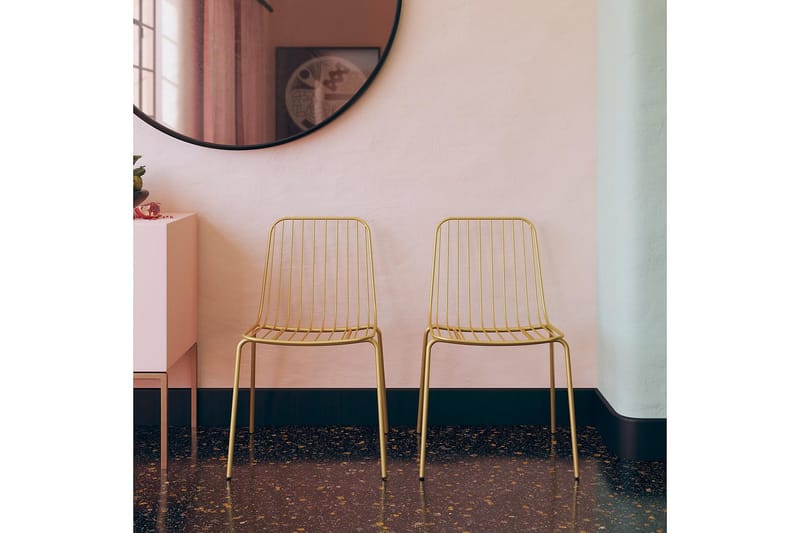 Caden Matstol Guld 2-pack - Dorel Home - Möbler - Matplats - Matstol & köksstol