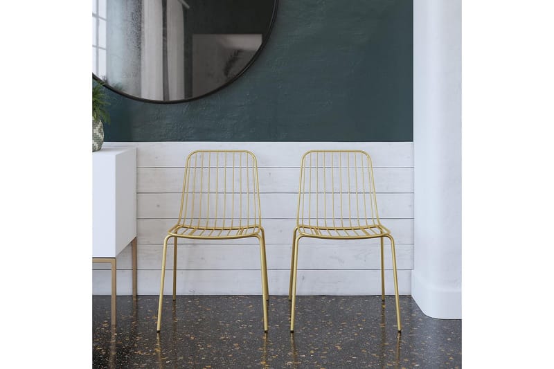 Caden Matstol Guld 2-pack - Dorel Home - Möbler - Matplats - Matstol & köksstol