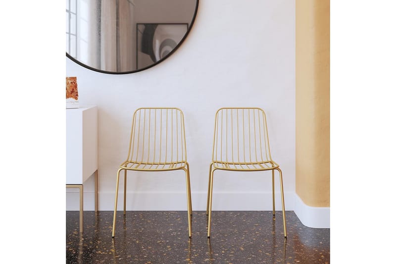 Caden Matstol Guld 2-pack - Dorel Home - Möbler - Matplats - Matstol & köksstol