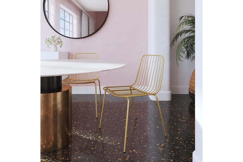 Caden Matstol Guld 2-pack - Dorel Home - Möbler - Matplats - Matstol & köksstol