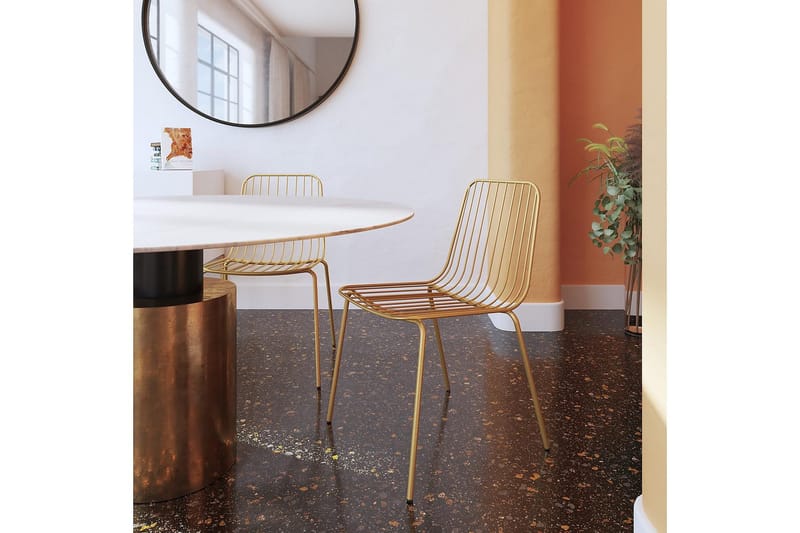Caden Matstol Guld 2-pack - Dorel Home - Möbler - Matplats - Matstol & köksstol