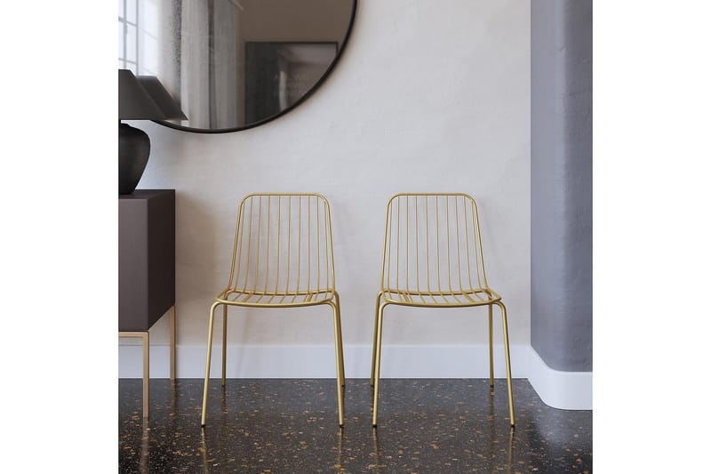 Caden Matstol Guld 2-pack - Dorel Home - Möbler - Matplats - Matstol & köksstol
