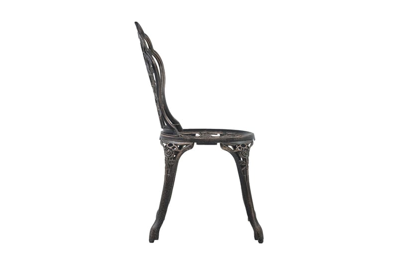 Caféstolar 2 st brons gjuten aluminium - Brun - Möbler - Matplats - Matstol & köksstol