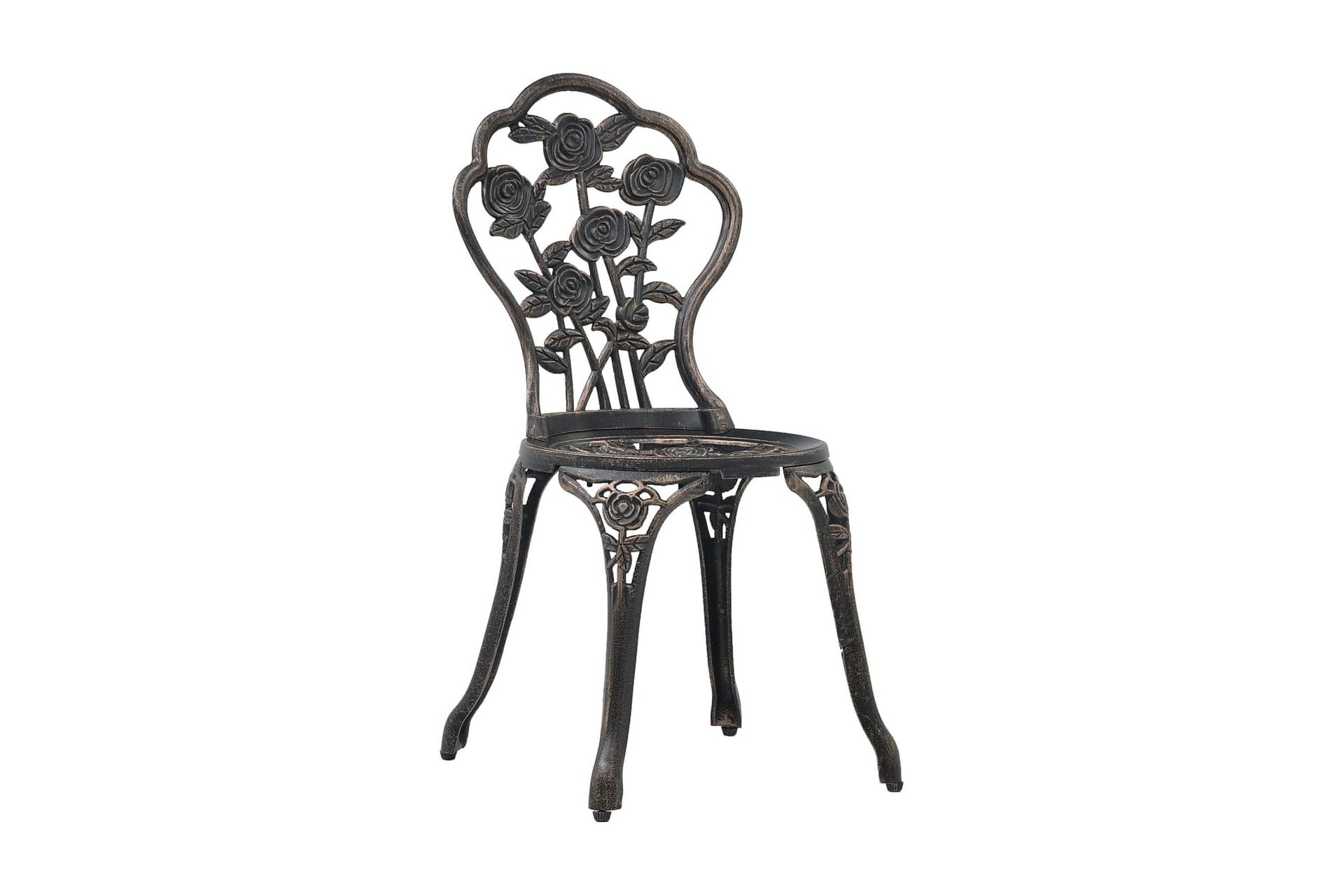Caféstolar 2 st brons gjuten aluminium - Brun