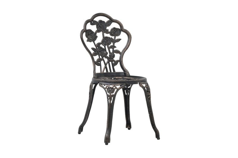 Caféstolar 2 st brons gjuten aluminium - Brun - Möbler - Matplats - Matstol & köksstol