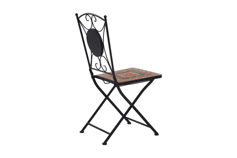 Caféstolar i mosaik 2 st orange/grå - Orange - Möbler - Matplats - Matstol & köksstol