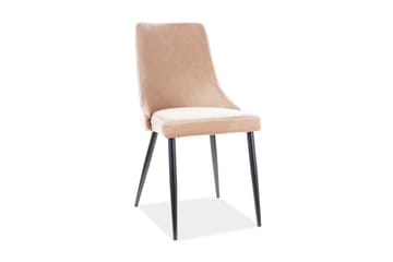 CASATE Matstol Sammet/Beige/Svart