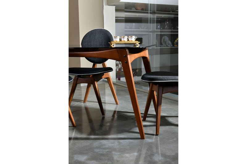 Charbel Matstol - Valnöt/Antracit - Möbler - Matplats - Matstol & köksstol