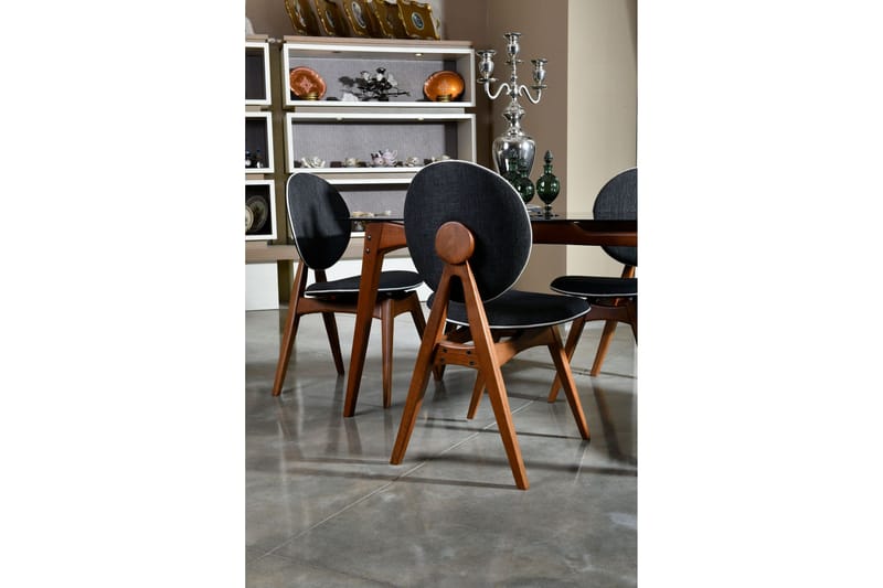 Charbel Matstol - Valnöt/Antracit - Möbler - Matplats - Matstol & köksstol