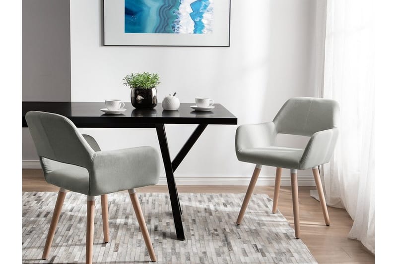 Chicago Stol Set Om 2 St - Grå - Möbler - Matplats - Matstol & köksstol