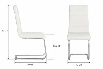Cibus Matstol Konstläder - Vit/Krom - Möbler - Matplats - Matstol & köksstol