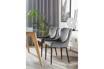 Colino Stol 2-Pack Sammet - Grå - Möbler - Matplats - Matstol & köksstol