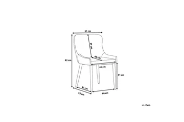 Colino Stol 2-Pack Sammet - Gul - Möbler - Matplats - Matstol & köksstol